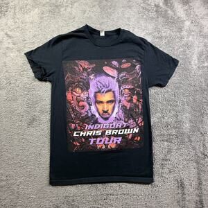 CHRIS BROWN INDIGOAT Tour 2019 Shirt Adult S Ty Dolla Sign Tory Lanez Black Tee